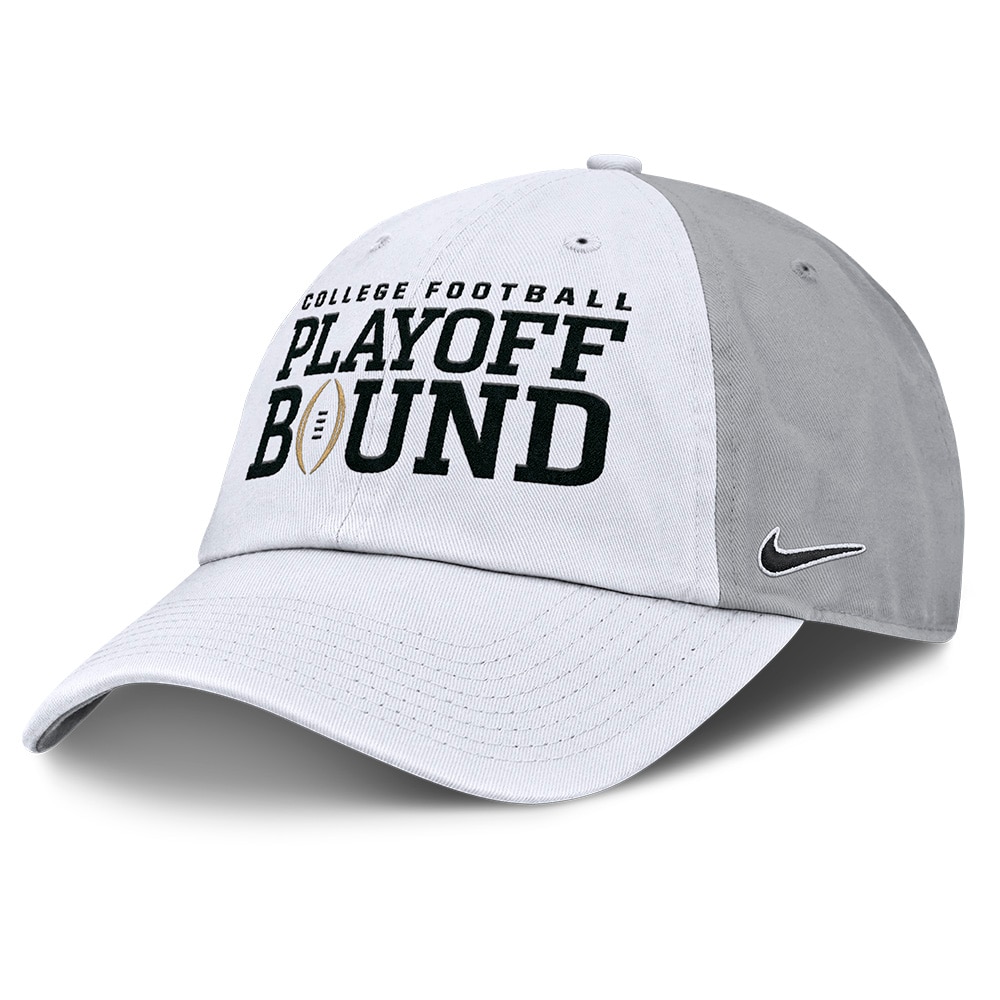 Classic Oregon O, Nike, White, Curved Bill, Accessories, Unisex, Football, Unstructured, Twill, Postseason, Round 1, Playoff Bound, Adjustable, Hat, 913858